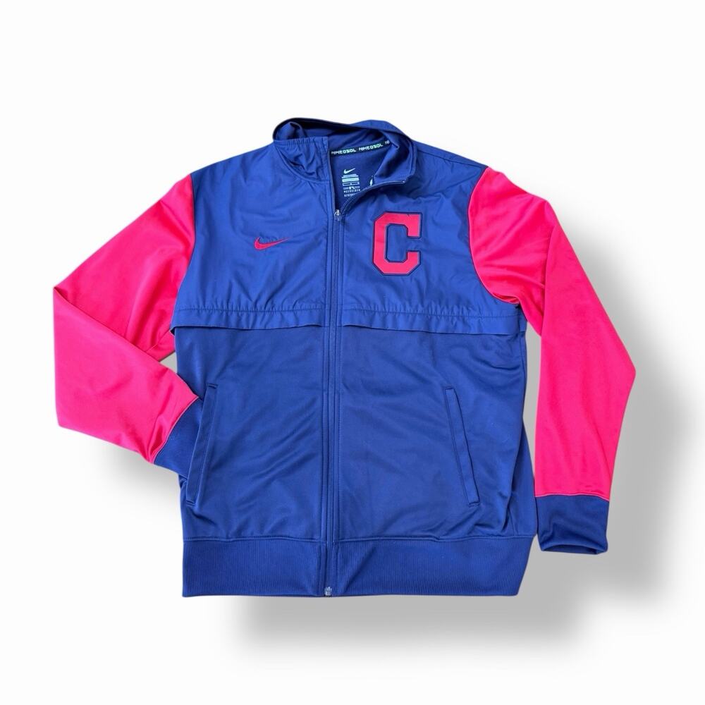 Nike MLB Cleveland Guardians Full Zip Dugout Jacket Men's Large Team Issued